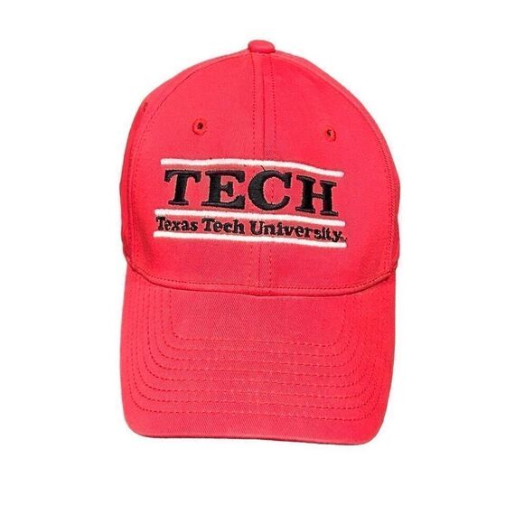 Texas Tech Red Raiders Embroidered Adjustable Hat Unisex Red Baseball Cap - Picture 1 of 4